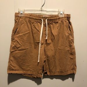 Tan drawstring shorts